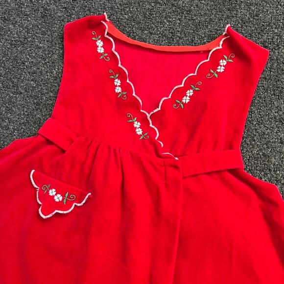 Vintage Little Girl’s 4T Floral Embroidered Holiday Dress - Picture 2 of 7